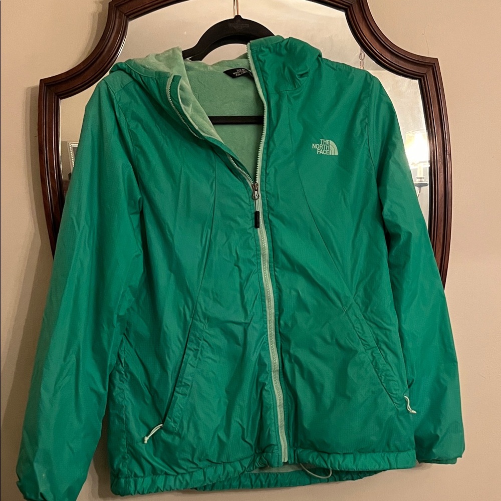 The North Face Teal Women’s Large  Zip-Up Jacket in EUC!!